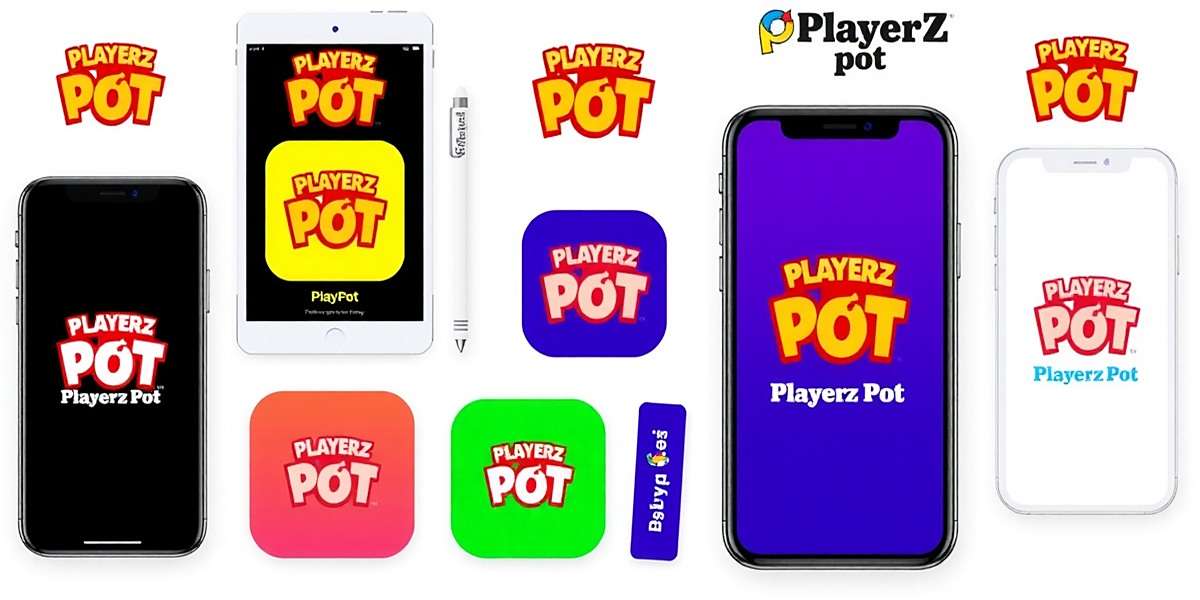 Playerz Pot App on Mobile Devices Playerz Pot app logo displayed on various mobile devices